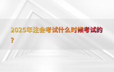 2025年注会考试什么时候考试的?