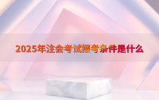 2025年注会考试报考条件是什么