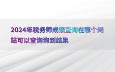2024年税务师成绩查询在哪个网站可以查询询到结果