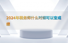 2024年税务师什么时候可以查成绩