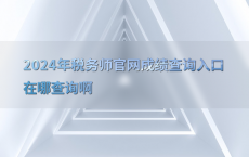 2024年税务师官网成绩查询入口在哪查询啊