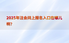2025年注会网上报名入口在哪儿啊?