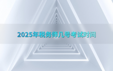2025年税务师几号考试时间