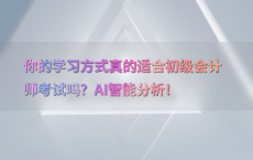 你的学习方式真的适合初级会计师考试吗？AI智能分析！