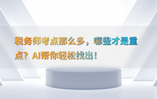 税务师考点那么多，哪些才是重点？AI帮你轻松找出！
