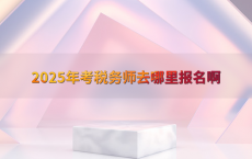 2025年考税务师去哪里报名啊