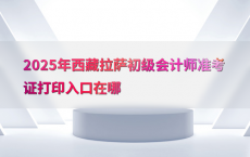 2025年西藏拉萨初级会计师准考证打印入口在哪