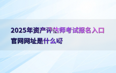 2025年资产评估师考试报名入口官网网址是什么呀