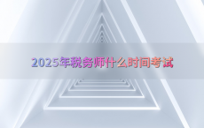 2025年税务师什么时间考试