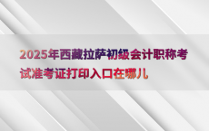 2025年西藏拉萨初级会计职称考试准考证打印入口在哪儿