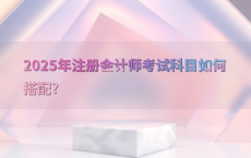 2025年注册会计师考试科目如何搭配?