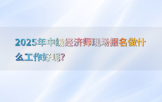 2025年中级经济师现场报名做什么工作好呢?