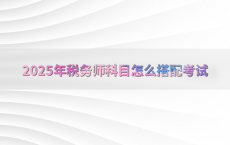 2025年税务师科目怎么搭配考试