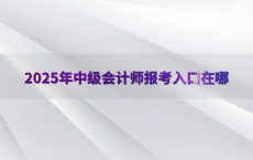 2025年中级会计师报考入口在哪
