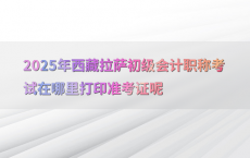 2025年西藏拉萨初级会计职称考试在哪里打印准考证呢