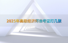 2025年高级经济师准考证打几张
