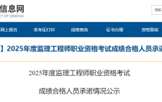 青海省2025年度监理工程师职业资格考试成绩合格人员承诺情况公示